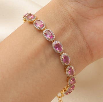 Zonder minimumprijs - Armband Zilver, 18k goudverguld -, Nieuw