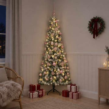 vidaXL Kunstkerstboom met kerstbal 180 cm 300 LEDs Warmwit, Diversen, Verzenden, Nieuw