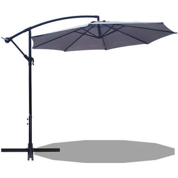 2dekans | Lifa Garden Zweefparasol - 300 x 300 cm - Grijs, Ophalen of Verzenden, Zo goed als nieuw
