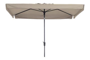 Madison stokparasol Delos luxe Ecru 200x300 cm., Verzenden, Nieuw, Stokparasol, Kantelbaar