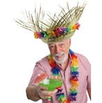 Rieten hoed met bloemen, Kleding | Dames, Carnavalskleding en Feestkleding, Verzenden, Nieuw