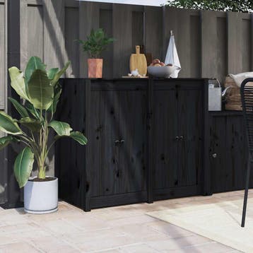 vidaXL Kastdeurtjes voor buitenkeuken MEPPEL  2 st 50x9x82, Huis en Inrichting, Verzenden, Nieuw