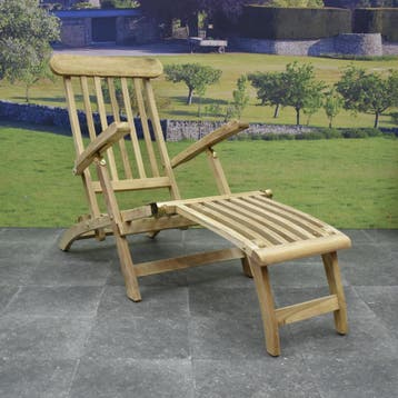 Titanic deckchair teakhout verstelbaar, Ophalen of Verzenden, Nieuw, Teakhout