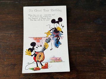 Walt Disney - Birthday card 1931, Nieuw