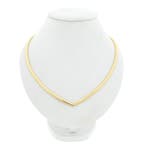 Gouden omega schakelcollier (Ketting), Sieraden, Tassen en Uiterlijk, Kettingen, Ophalen of Verzenden, Gebruikt, Overige kleuren