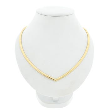 Gouden omega schakelcollier (Ketting), Sieraden, Tassen en Uiterlijk, Ophalen of Verzenden, Gebruikt, Goud, Goud