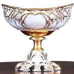 Groot tafel stuk of Piece de Milieu wit porselein met goud b, Antiek en Kunst, Ophalen of Verzenden