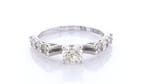 Zonder minimumprijs - Ring - 14 karaat Witgoud - 1.05ct. tw., Nieuw