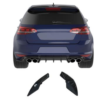 Diffuser seiten Splitter geschikt voor Volkswagen Golf Mk7 R