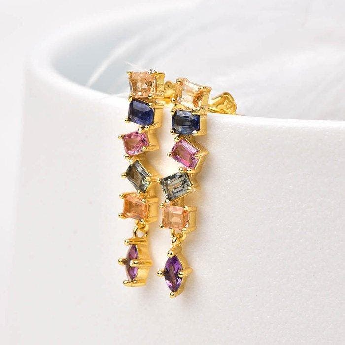 Zonder minimumprijs - Oorbellen Zilver - Gemengde edelstenen, Sieraden, Tassen en Uiterlijk, Oorbellen