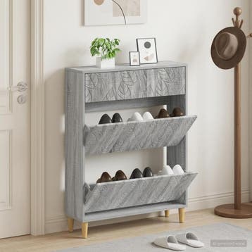 vidaXL Schoenenkast DELFT 78 x 24 x 103 cm Bewerkt hout, Verzenden, Nieuw