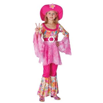 Roze hippie kostuum voor meisjes - Jaren 60/ hippie kleding, Ophalen of Verzenden, Nieuw