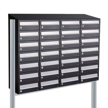Brievenbusunit Hive set vrijstaand 4-breed, 7-hoog - zwart, Verzenden, Nieuw