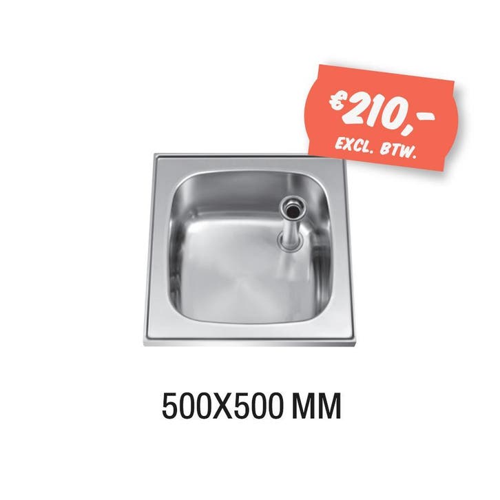 RVS Spoelbak ST-SB50-1 - Horecajenp.nl, Zakelijke goederen, Horeca | Meubilair en Inrichting, Nieuw in verpakking