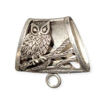 Metalen messing sjaalhanger of sjaal bails met uil, 39 x..., Ophalen of Verzenden, Nieuw, Bedel