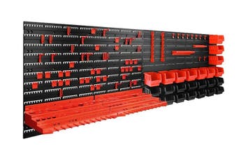 Gereedschapswand Zwart/Rood Kunststof 190x54cm, Verzenden, Nieuw