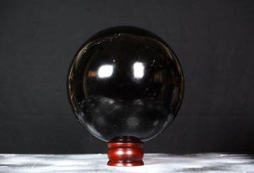 Natuurlijke zwarte obsidiaankristallen bol – Gepolijste, Verzamelen