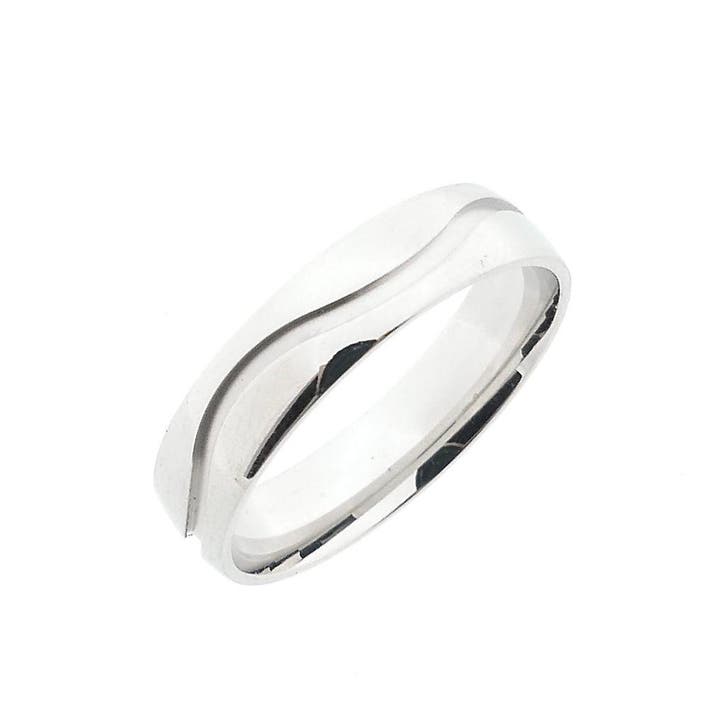 Witgouden (trouw)ring, Sieraden, Tassen en Uiterlijk, Ringen, Heer, Goud, 19 tot 20, Gebruikt, Goud, Ophalen of Verzenden