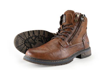 Mustang Veterboots in maat 42 Cognac, Kleding | Dames, Schoenen, Overige kleuren, Verzenden, Overige typen, Zo goed als nieuw