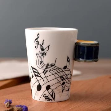 Keramiek mok Trommel blauw (Muziek, Mokken), Ophalen of Verzenden, Nieuw