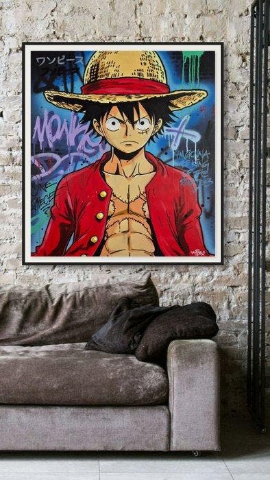 Hipo (1988) - One Piece - Monkey D. Luffy (XL One of a Kind), Antiek en Kunst, Kunst | Schilderijen | Modern