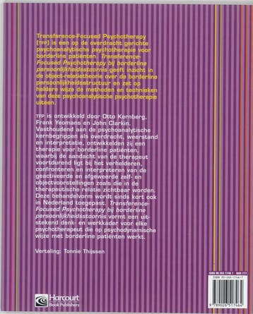 Transference-focused psychotherapy bij borderline, Boeken, Verzenden, Gelezen, F.E. Yeomans