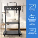 Mobiele TV Wagen 32-75 inch met Wielen Verstelbaar, Audio, Tv en Foto, Televisiebeugels, Verzenden, Nieuw