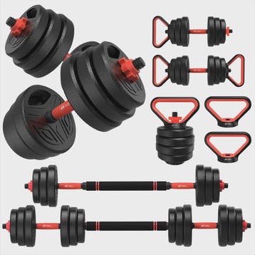 GartistGO 3-in-1 Verstelbare Dumbbell & Barbell Set 20kg - K, Verzenden, Nieuw
