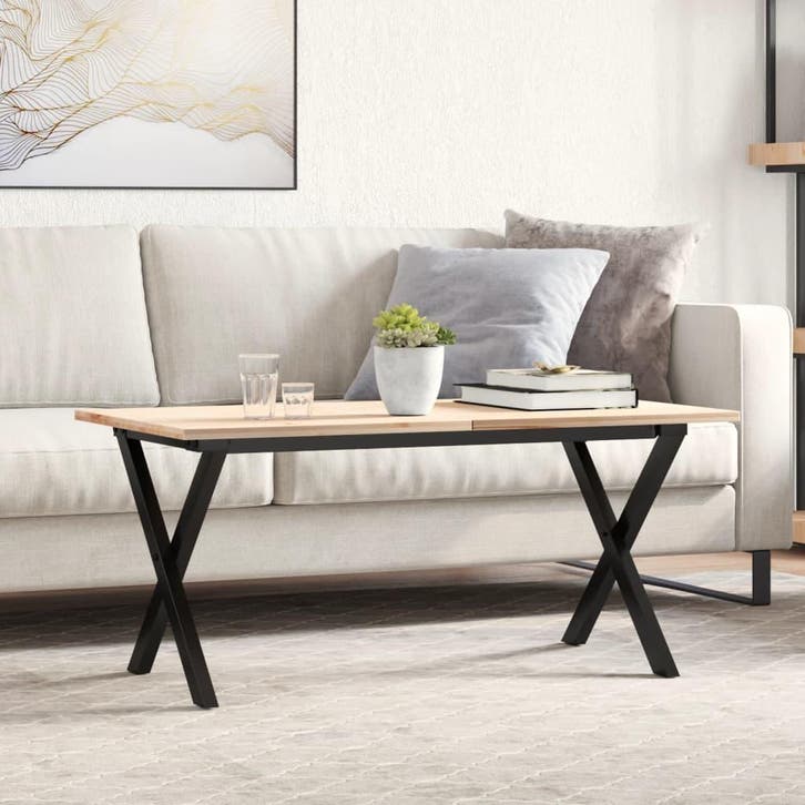 vidaXL Salontafelpoten X-frame 90x30x43 cm staal, Huis en Inrichting, Tafelonderdelen, Nieuw, Verzenden