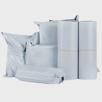50x Witte Verzendzakken - Sterk Polyethyleen, Zelfklevend, W, Verzenden, Nieuw