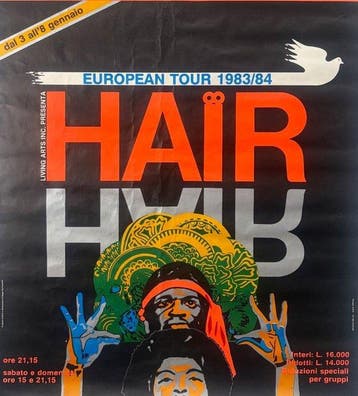 Hair - European Tour - Milano - Jaren 1980