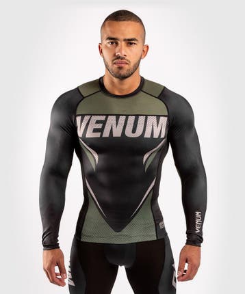 Venum ONE FC Impact Rashguard L/S Zwart Kaki, Ophalen of Verzenden, Nieuw