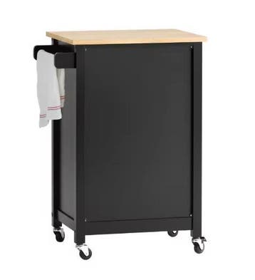 Keukenwagen met Kast en Lade – Rubberen Blad op Wielen, Verzenden, Nieuw