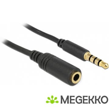 Delock 84668 Stereo Jack Verlengkabel 3,5 mm 4-pins male, Verzenden, Nieuw