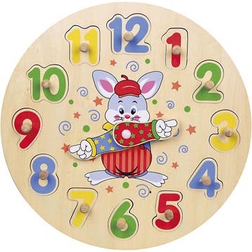 VIGA klok puzzel, d 30 cm, 12 delen, 1 stuk, Nieuw