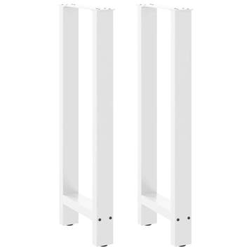 vidaXL Bartafelpoten 2 st 40x(100-101) cm staal wit, Huis en Inrichting, Tafelonderdelen, Verzenden, Nieuw