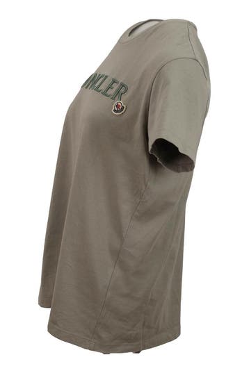 Moncler T-shirt in maat L Grijs, Kleding | Dames, T-shirts, Moncler, Verzenden, Gedragen, Grijs