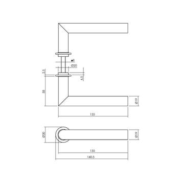 Intersteel Deurkruk Jura op minimalistische rozetten -, Verzenden, Nieuw