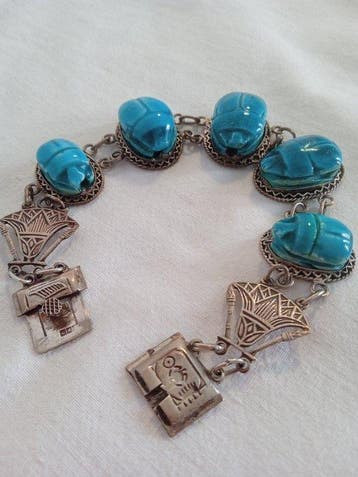 Vintage armband - Zilver - Egypte - de tweede helft van de, Antiek en Kunst