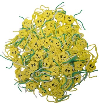 Bloem Gelukshangers Met Smiley - Gelukspoppetjes - Geel - 50, Verzenden, Nieuw