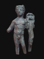 Oud-Romeins Brons Stunning Heavy Hermes figure (Statue), Antiek en Kunst