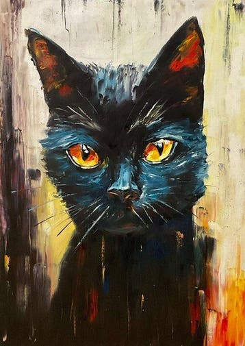 Yuni R. P. (XXI) - Esencia Felina, Antiek en Kunst, Kunst | Schilderijen | Klassiek