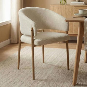 *WOONWINKEL* Eiken Eetkamerstoel Met Armleuningen, Huis en Inrichting, Stoelen, Verzenden, Nieuw, Stof