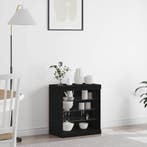 vidaXL LED Sideboard Zwart Eiken 60,5 x 37 x 67 cm Bewerkt, Minder dan 50 cm, Verzenden, Nieuw, Minder dan 100 cm