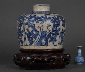 Jiajing (1522-1566) - Pot - Blauw-witte Ming-dynastie