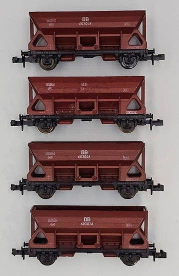 Minitrix N - 51 3163 00 - Modeltrein goederenwagon (4) - 4×, Nieuw