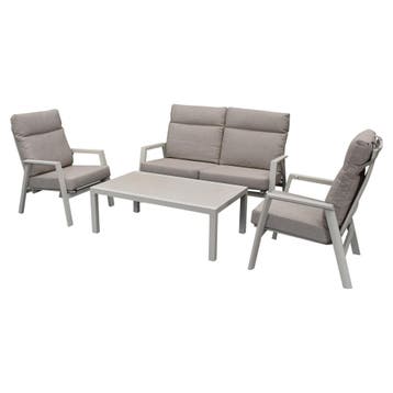 Vegas stoel bank loungeset 4 delige verstelbaar aluminium, Tuin en Terras, Ophalen of Verzenden, Nieuw