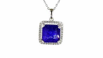 Zonder minimumprijs - Hanger - 14 karaat Witgoud - 11.67ct.