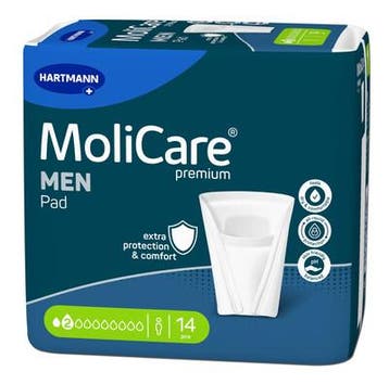 MoliCare Premium MEN PAD 2 druppels - 14 stuks, Verzenden, Nieuw