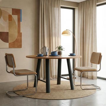 Tafelonderstel set Hullem A vorm 72x70 cm zwart [en.casa], Huis en Inrichting, Verzenden, Nieuw